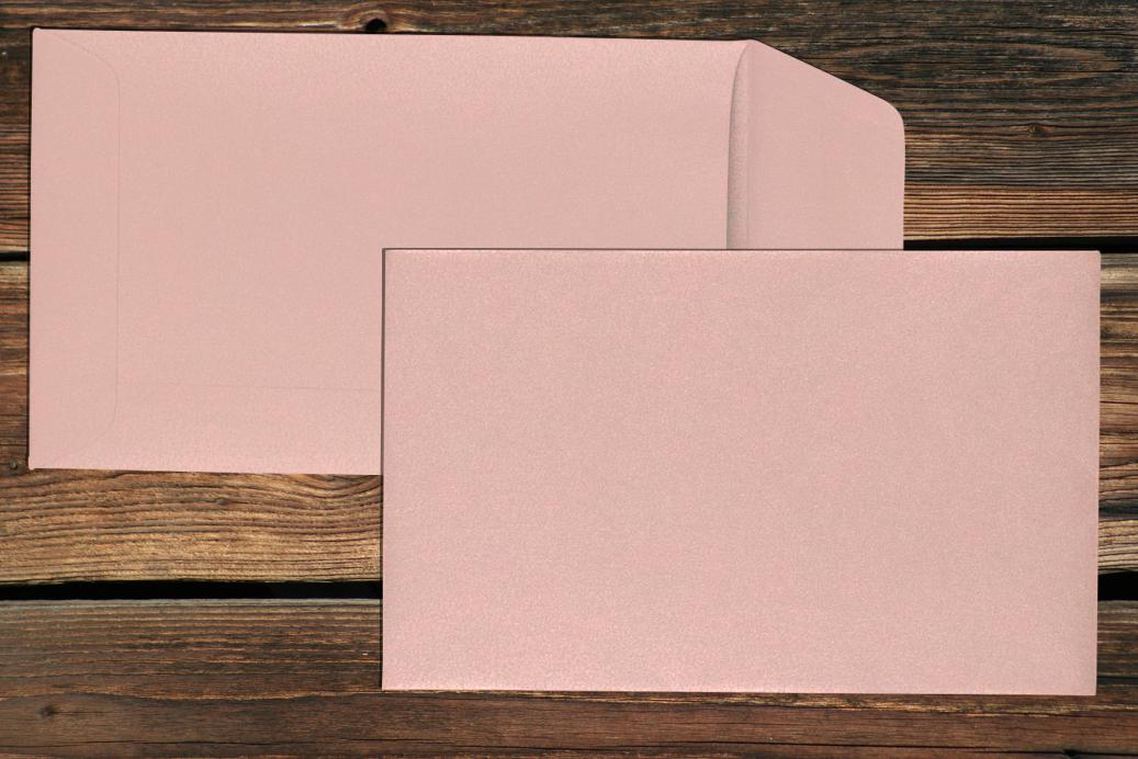 Versandtaschen 65x105 mm Nassklebend Metallic Rose 120 g/qm